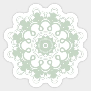 Sage Green Mandala Flower Sticker